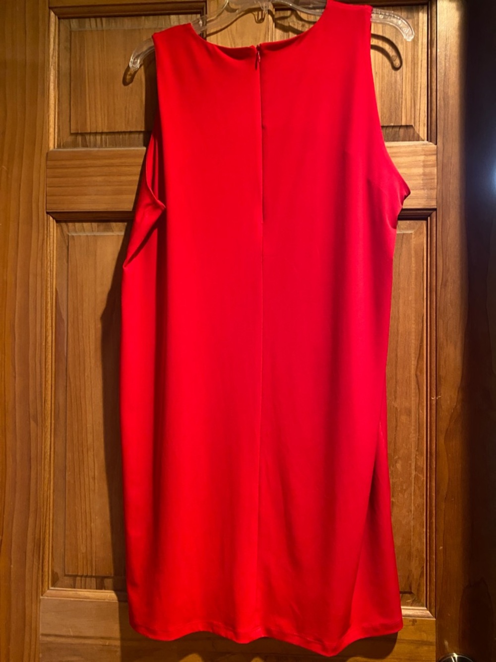 Michael Kors Red Sleeveless Faux Button-Front Mini Dress - Picture 3 of 4